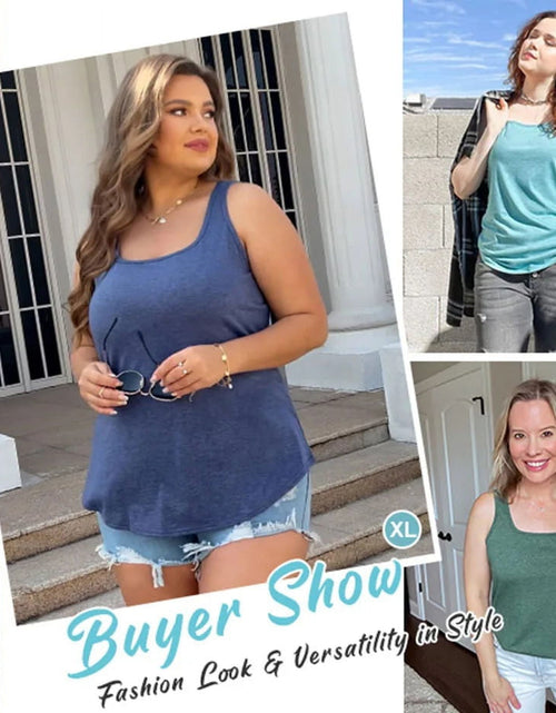 Load image into Gallery viewer, Blusas Sin Mangas De Verano Para Mujer Con Cuello En U, Casuales Y Fluidas

