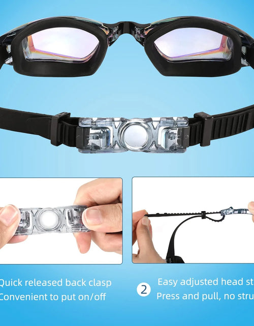Load image into Gallery viewer, Swim Goggles, 2 Pack Anti-Fog No Leaking Anti-Uv Silicone Swimming Goggles for Teen Youth Adult Women Men
