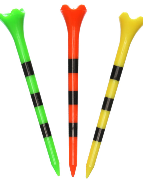 Load image into Gallery viewer, Pride Performance Plastic Golf Tees, 3-1/4" Length, Striped Fruit Mix, 25 Count, Low-Resistance Head for Golf, Longer Drives, Durable Plastic
