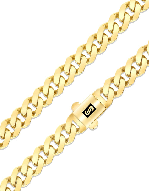 Load image into Gallery viewer, 14K Real Yellow Gold Royal Monaco 6Mm Miami Cuban Link Necklace (16"-30") Italian Jewelry for Men &amp; Women
