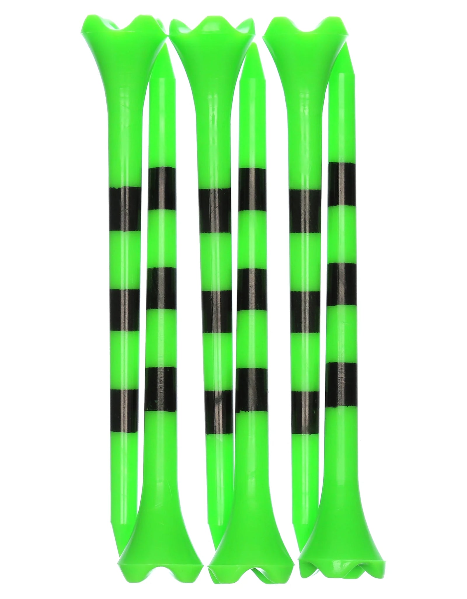 Pride Performance Plastic Golf Tees, 3-1/4" Length, Striped Fruit Mix, 25 Count, Low-Resistance Head for Golf, Longer Drives, Durable Plastic