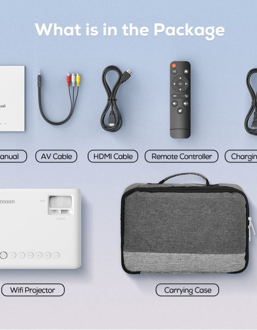 Load image into Gallery viewer, Proyectores 4K Con Wifi Y Bluetooth, Proyección Nativa 1080P, 9000 Lúmenes, Con Bolsa De Transporte
