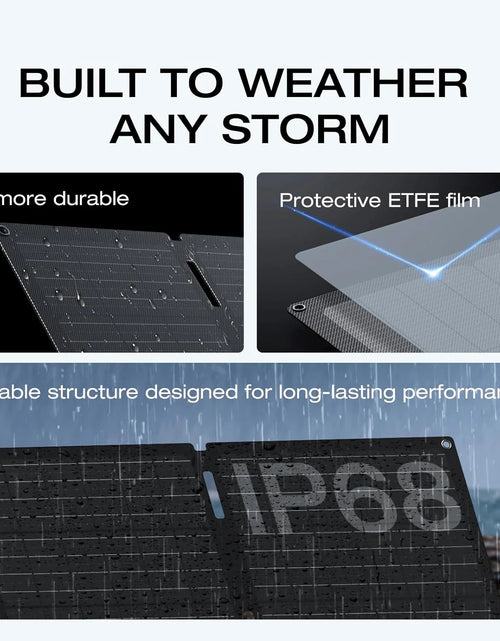 Load image into Gallery viewer, Panel Solar Portátil De 60W Para Estación De Energía, Cargador Solar Plegable Con Soporte Ajustable, Impermeable IP67 Para Acampar Al Aire Libre, RV, Sistema Sin Red
