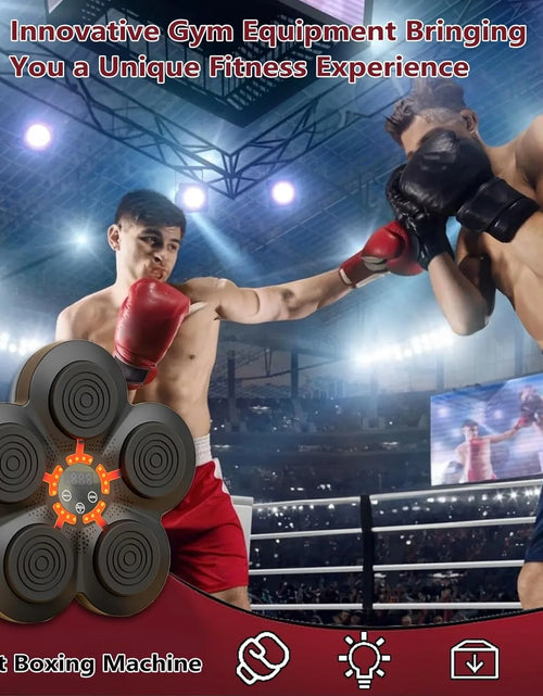 Load image into Gallery viewer, Máquina De Boxeo De Música Equipo De Entrenamiento De Boxeo Electrónico Para Entrenamiento De Velocidad Y Agilidad, Entrenador De Máquina De Boxeo Inteligente Con Guantes De Boxeo Para Entrenamientos Variados

