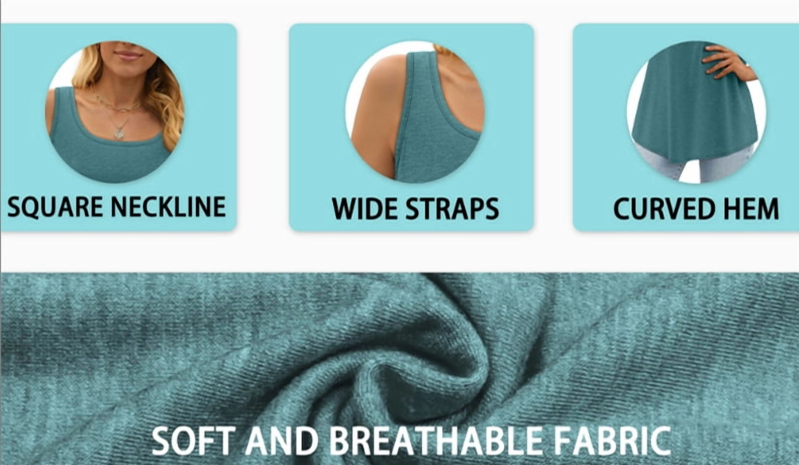 Blusas Sin Mangas De Verano Para Mujer Con Cuello En U, Casuales Y Fluidas