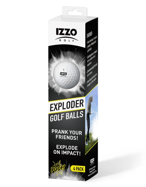 Load image into Gallery viewer, Pelotas De Golf De Broma Exploder, Blancas Y Con Hoyuelos, Paquete De 4
