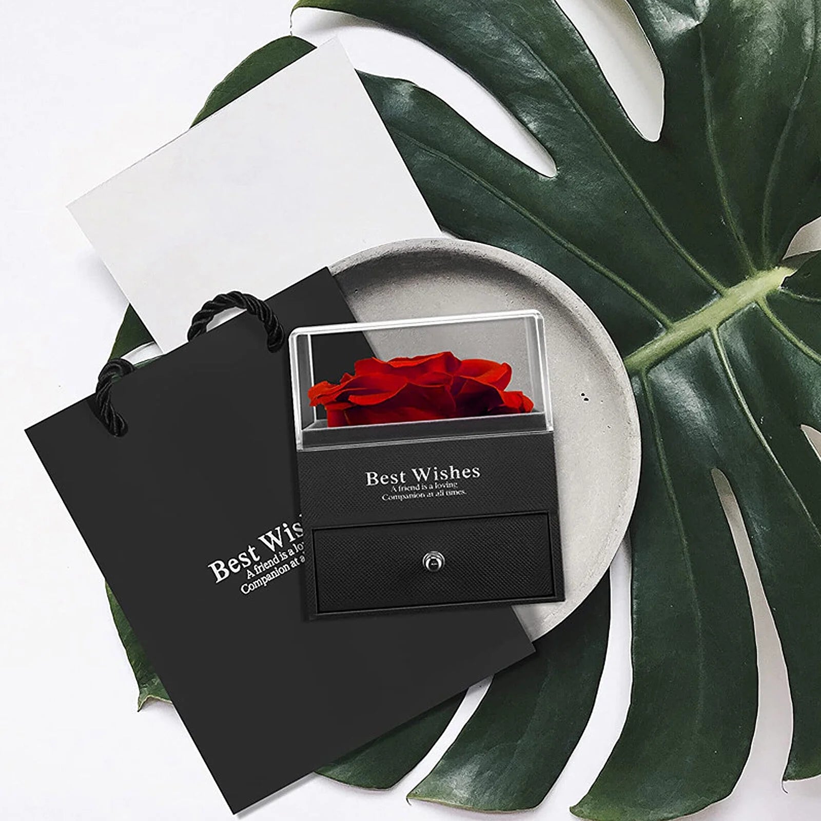 Rosa Roja Real Preservada Con Collar I Love You En 100 Idiomas - Flores Eternas Regalos De Rosas Para Mamá Esposa Novia Ella En Navidad Día De San Valentín Día De La Madre Aniversario Regalos De Cumpleaños Para Mujer