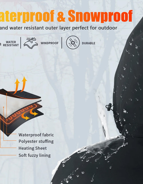 Load image into Gallery viewer, Heated Vest Para Hombre Y Mujeres Con Paquete De Batería De 10000Mah, Capucha Calefactable Desmontable Ropa Calefactable, Chaqueta Eléctricamente Calefactada Con 3 Niveles De Temperatura, Talla XL
