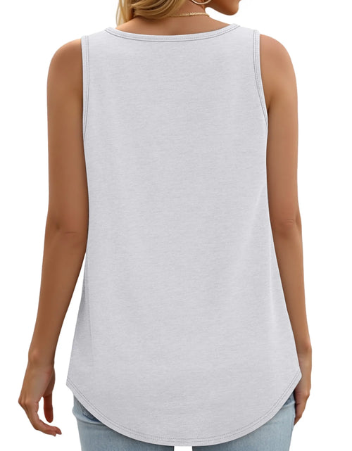 Load image into Gallery viewer, Blusas Sin Mangas De Verano Para Mujer Con Cuello En U, Casuales Y Fluidas
