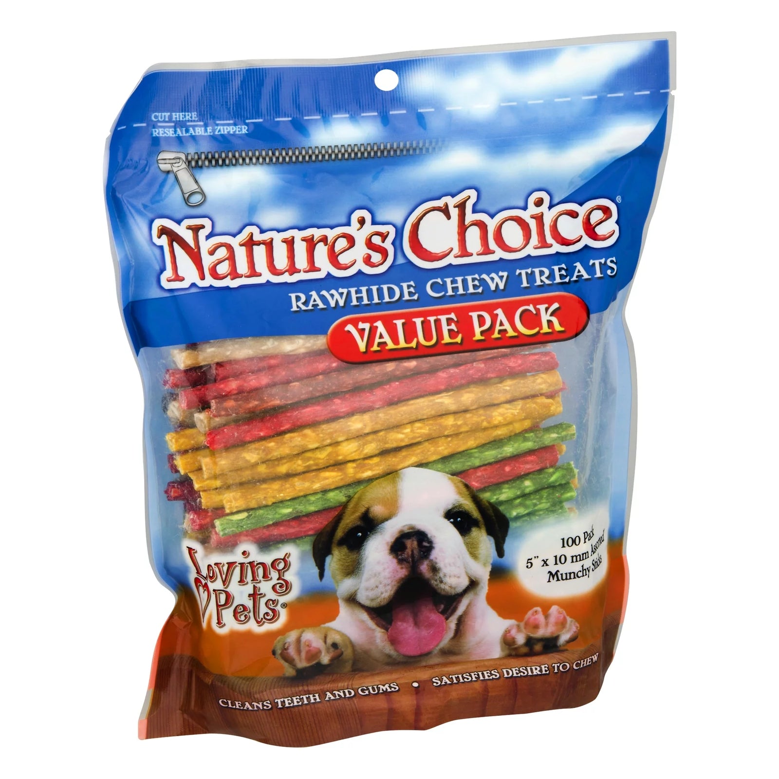 Loving Pets  Premios Masticables De Cuero Crudo Para Perros, Paquete De 100.0