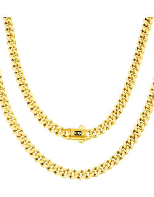 Load image into Gallery viewer, 14K Real Yellow Gold Royal Monaco 6Mm Miami Cuban Link Necklace (16"-30") Italian Jewelry for Men &amp; Women
