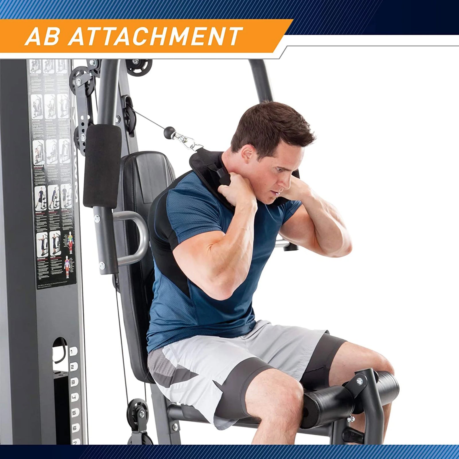 Estación De Entrenamiento Para Gimnasio En Casa Con Pesas, Sistema De Entrenamiento De Cuerpo Completo, Blanco