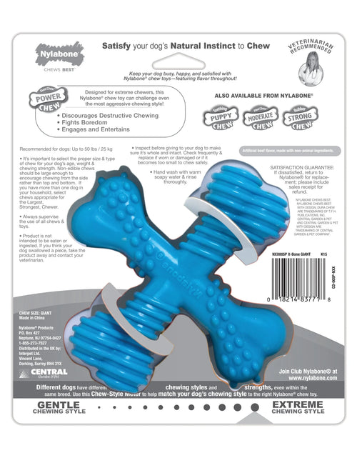 Load image into Gallery viewer, Power Chew Comfort Hold X Bone Dog Toy, Dog Chew Toy, Beef Flavor, Large, 1 Count

