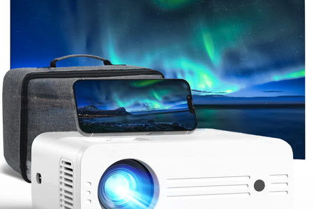 Proyectores 4K Con Wifi Y Bluetooth, Proyección Nativa 1080P, 9000 Lúmenes, Con Bolsa De Transporte