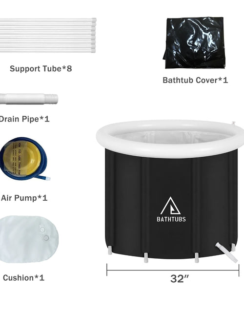Load image into Gallery viewer, , PVC Negro Diámetro De 32", Bañera Inflable
