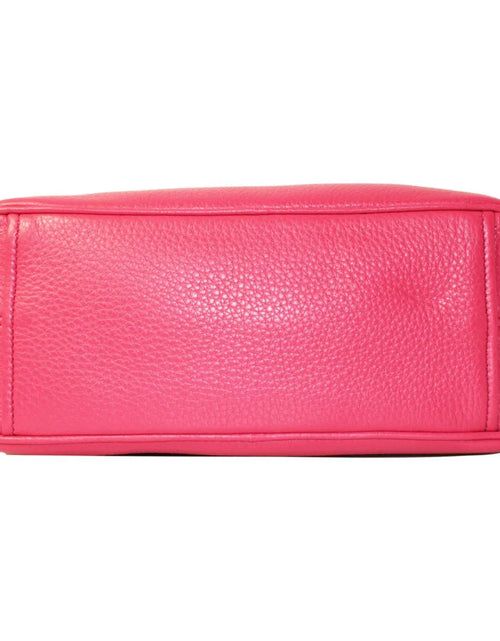 Load image into Gallery viewer, New  Peonia Pink Vitello Phenix Leather Double Zip Crossbody 1BH079
