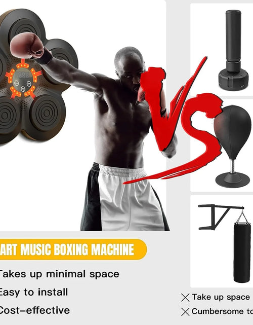 Load image into Gallery viewer, Máquina De Boxeo De Música Equipo De Entrenamiento De Boxeo Electrónico Para Entrenamiento De Velocidad Y Agilidad, Entrenador De Máquina De Boxeo Inteligente Con Guantes De Boxeo Para Entrenamientos Variados
