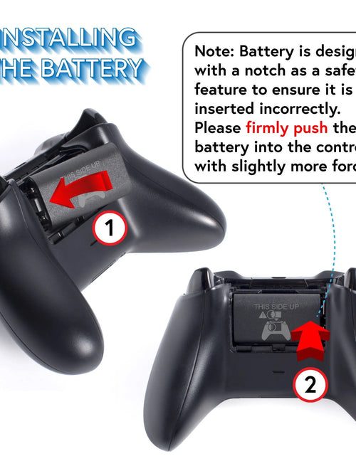 Load image into Gallery viewer, Paquete De 2 Baterías Recargables Compatibles Con Xbox Series X, Series S Y Xbox One - Incluye 2 Baterías De 2800Mah Y Estación De Carga - Indicador LED Inteligente
