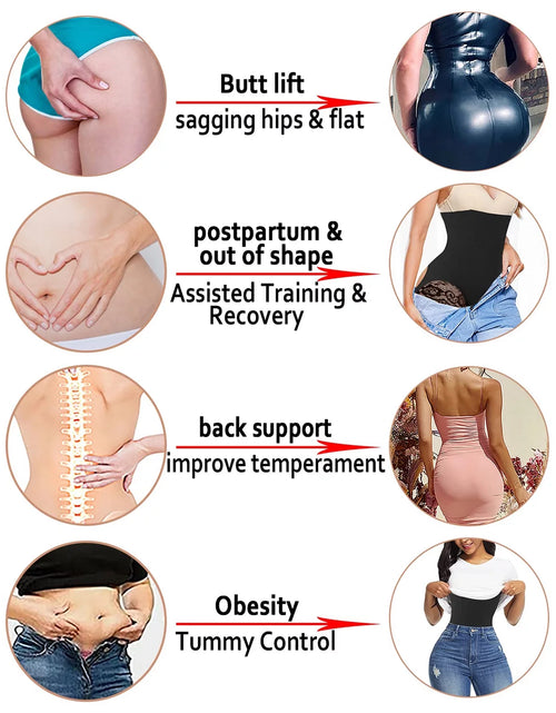 Load image into Gallery viewer, Faja Levantadora De Glúteos Para Mujer, Bragas Levantadoras De Abdomen, Faja Levantadora De Glúteos, Moldeador De Cintura Con Levantamiento De Glúteos Más Grande
