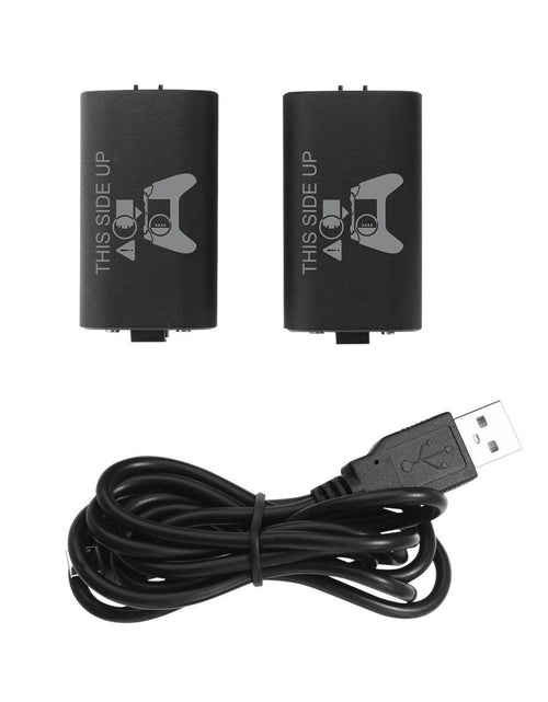 Load image into Gallery viewer, Paquete De 2 Baterías Recargables Compatibles Con Xbox Series X, Series S Y Xbox One - Incluye 2 Baterías De 2800Mah Y Estación De Carga - Indicador LED Inteligente
