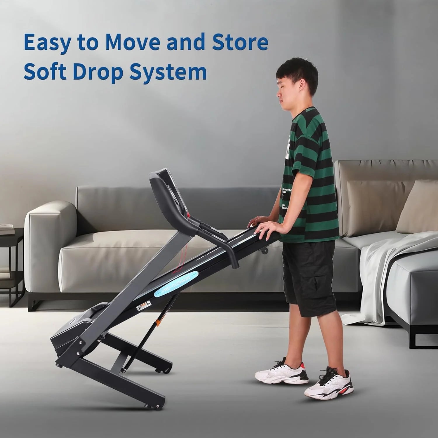 Treadmill 2.5HP Eléctrica Con 12 Niveles Auto Incline Plegable Treadmill Con Monitor LCD 220Lbs 8.5 Mph Rango De Velocidad Para Gimnasio En Casa Ejercicio Fitness