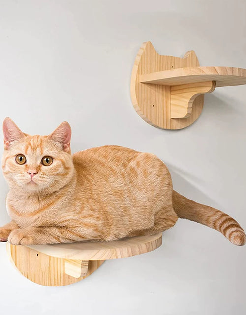 Load image into Gallery viewer, Cat Wall Climbing Shelf Steps Ladder Scratching Post Scratcher Bed Hiding House for Cats Tree Tower Pet Furniture Accessories
