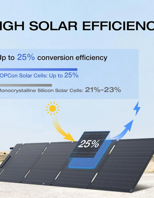 Load image into Gallery viewer, Panel Solar Portátil De 60W Para Estación De Energía, Cargador Solar Plegable Con Soporte Ajustable, Impermeable IP67 Para Acampar Al Aire Libre, RV, Sistema Sin Red
