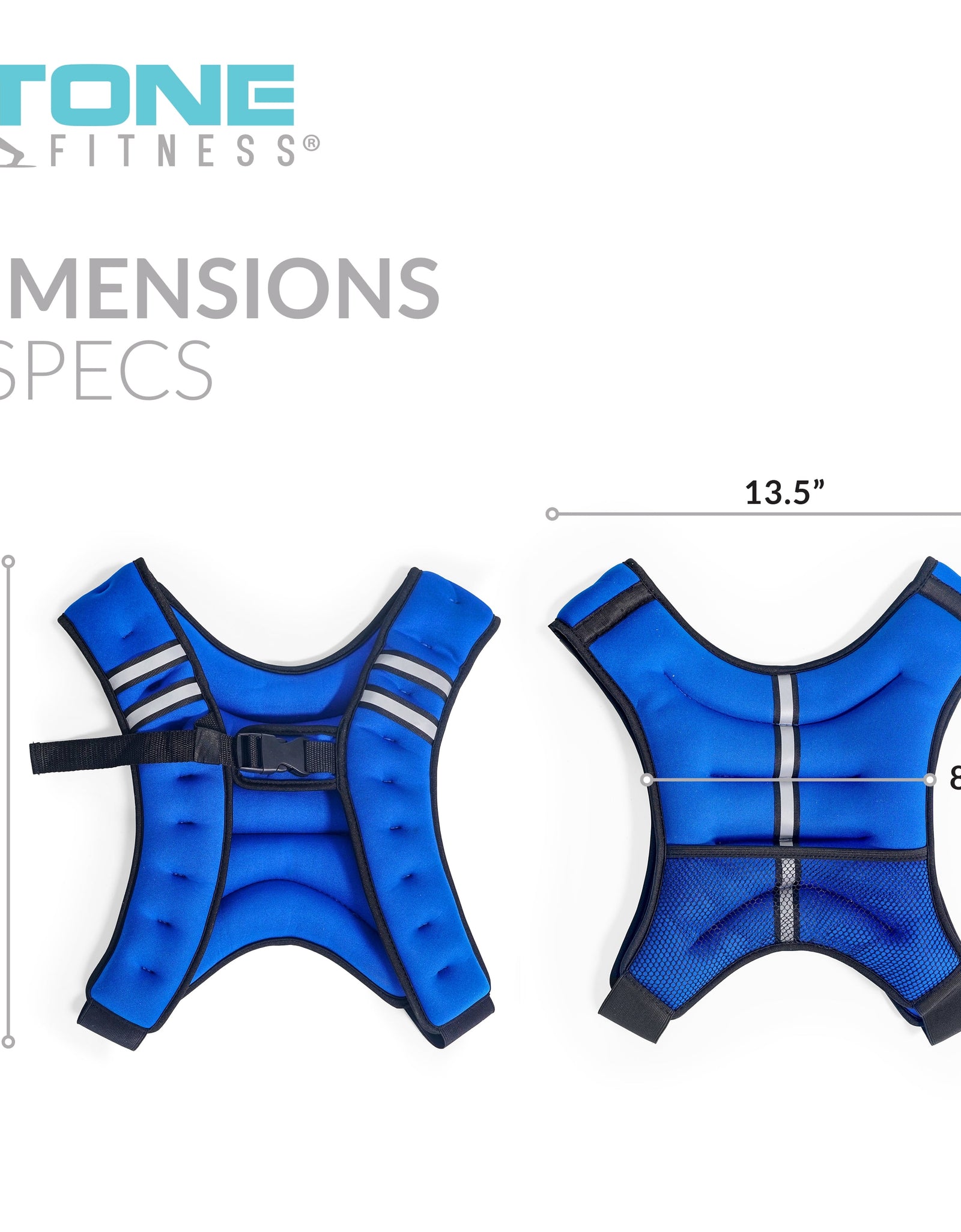Chaleco Con Peso De Neopreno, 12 Libras, Azul