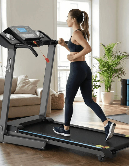 Load image into Gallery viewer, Treadmill 2.5HP Eléctrica Con 12 Niveles Auto Incline Plegable Treadmill Con Monitor LCD 220Lbs 8.5 Mph Rango De Velocidad Para Gimnasio En Casa Ejercicio Fitness
