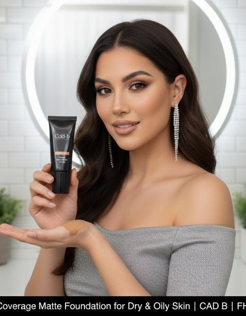 Load image into Gallery viewer, Full Coverage Matte Foundation for Dry &amp; Oily Skin | CAD B | FH128
