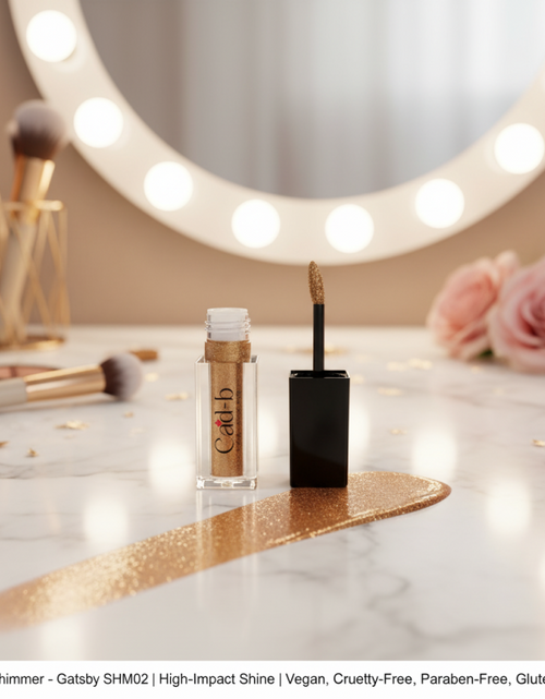 Load image into Gallery viewer, Liquid Shimmer – Gatsby SHM02 | High-Impact Shine | Vegan, Cruelty-Free, Paraben-Free, Gluten-Free
