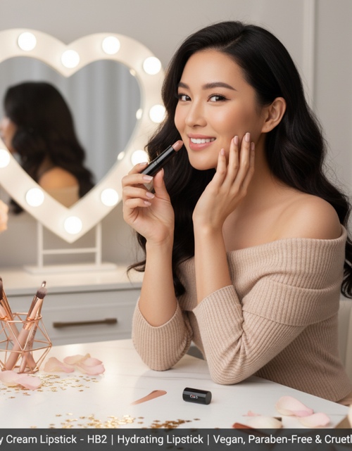 Load image into Gallery viewer, Luxury Cream Lipstick – Next to Nude – HB2 | Hydrating Nude Lipstick | Vegan, Paraben-Free &amp; Cruelty-Free
