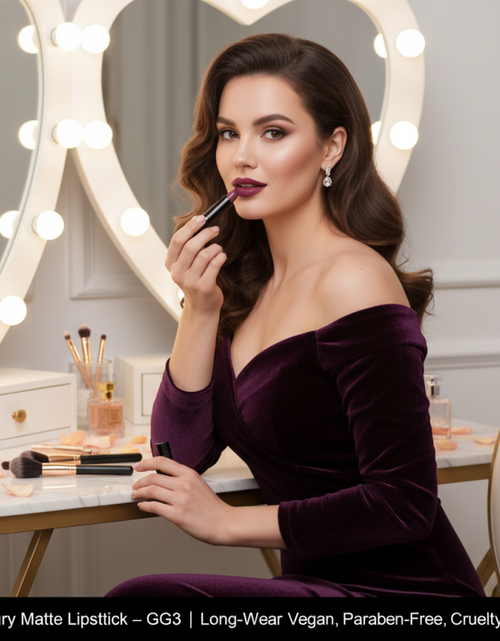 Load image into Gallery viewer, Luxury Matte Lipstick – Grace – GG3 | Long-Wear, Vegan, Paraben-Free, Cruelty-Free
